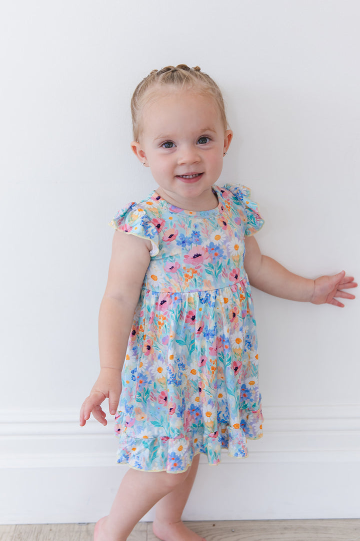 Wildflower Ruffled Twirl Bodysuit Dress