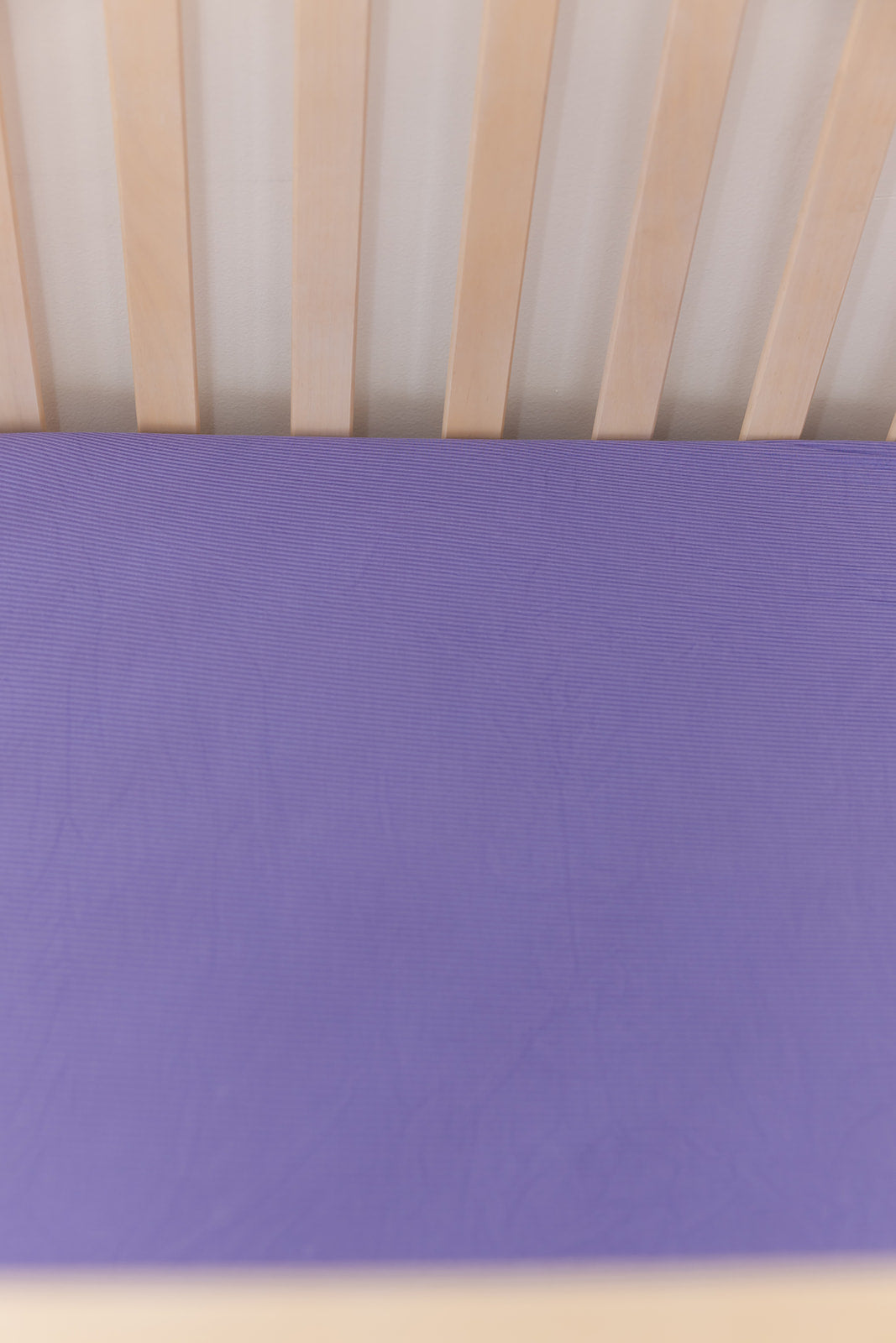 Periwinkle Ribbed Crib Sheet