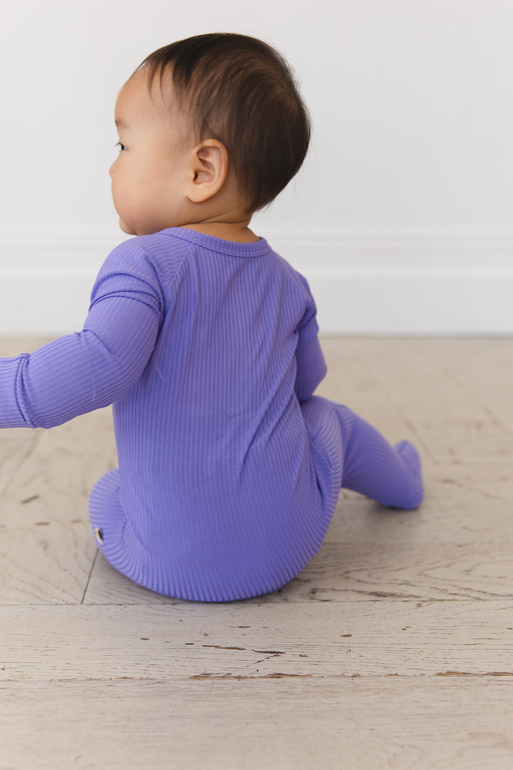 Periwinkle Ribbed Zippy