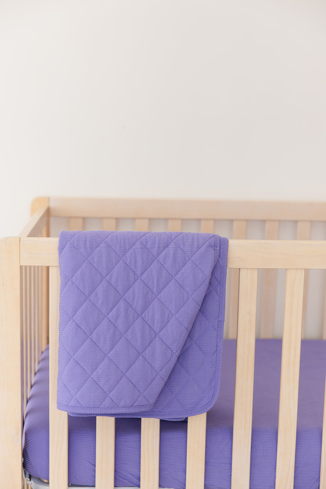 Periwinkle Ribbed Crib Sheet