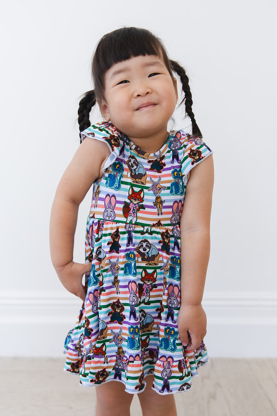 Zoo Ruffled Twirl Bodysuit Dress