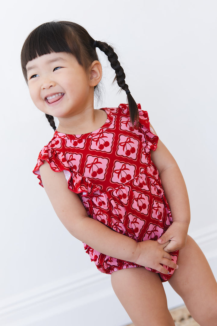 Cherry Kisses Bubble Romper