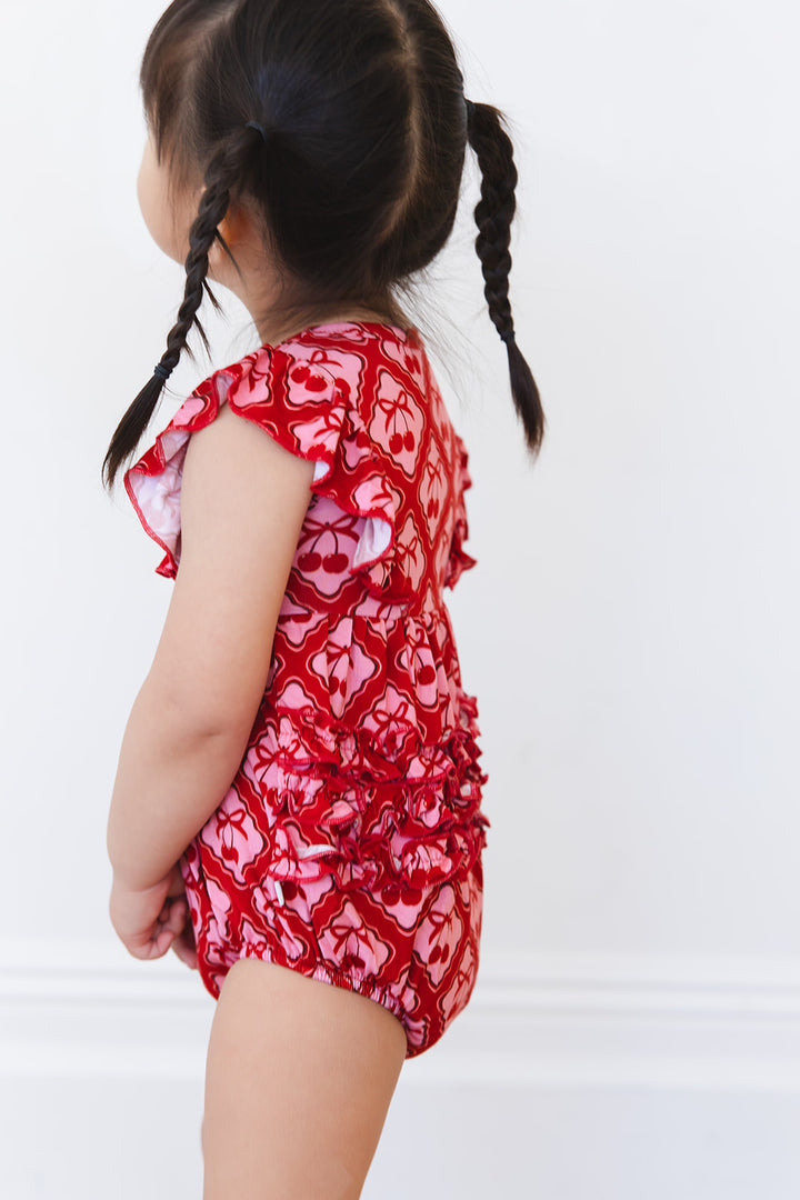 Cherry Kisses Bubble Romper