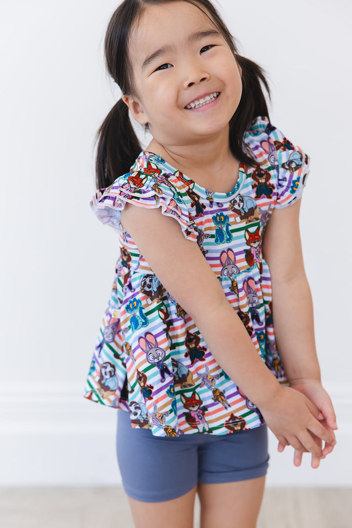Zoo Peplum Biker Shorts Set