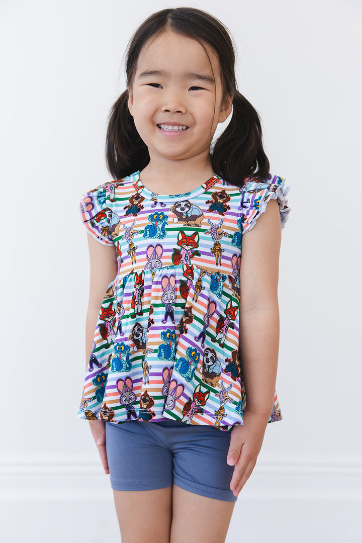 Zoo Peplum Biker Shorts Set