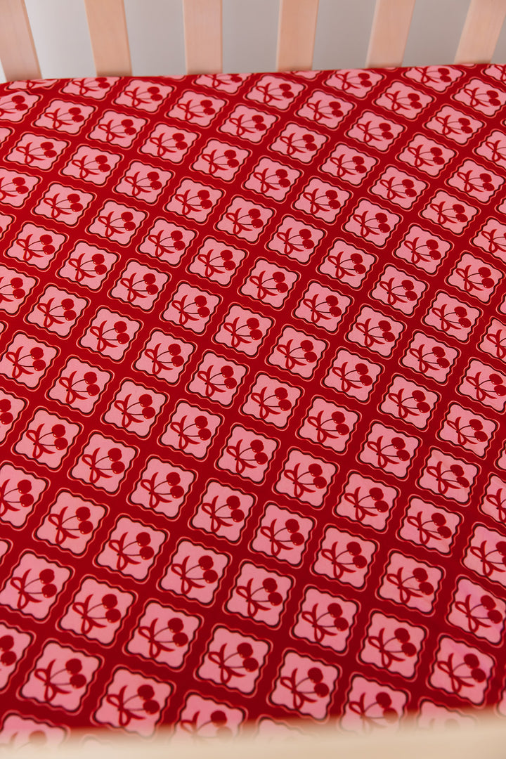 Cherry Kisses Crib Sheet