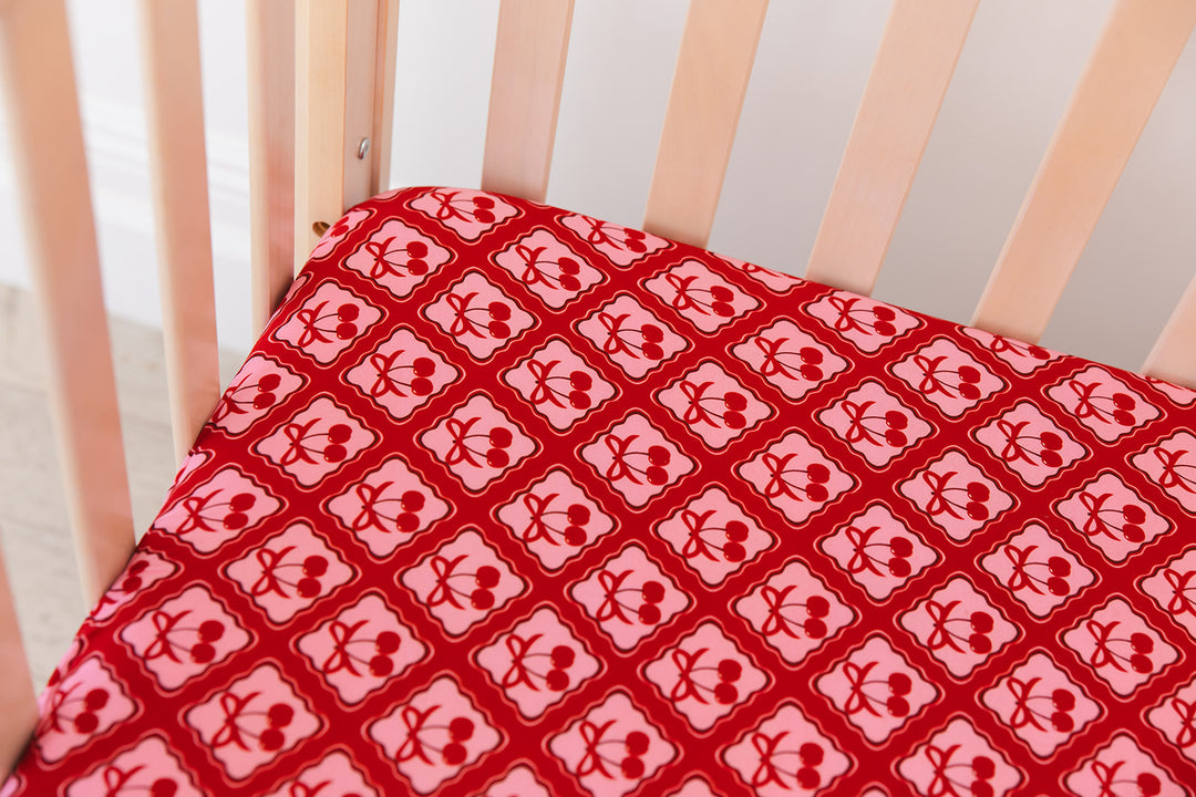 Cherry Kisses Crib Sheet