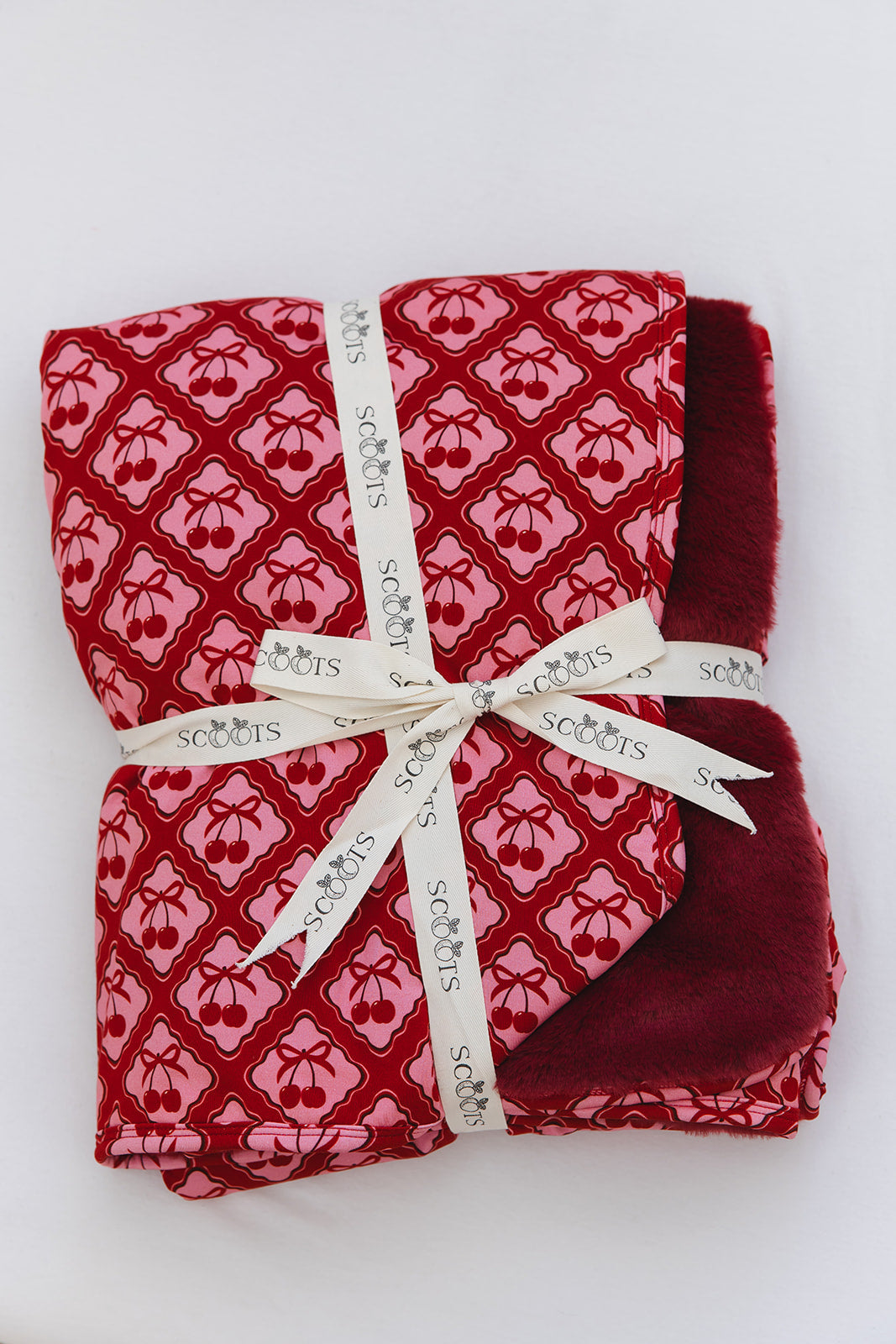 Cherry Kisses Plush Blanket