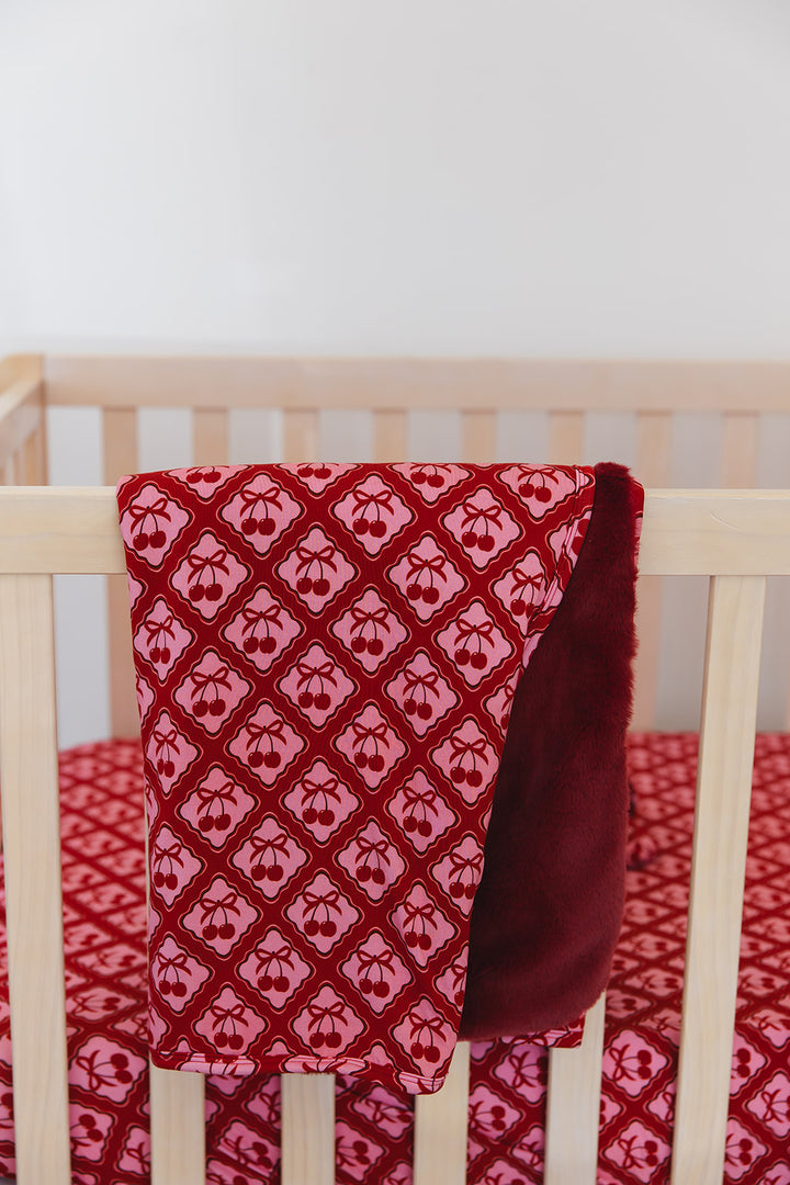 Cherry Kisses Plush Blanket