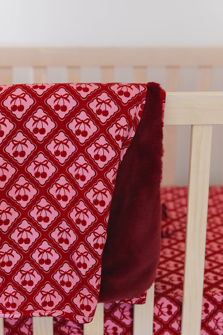 Cherry Kisses Plush Blanket