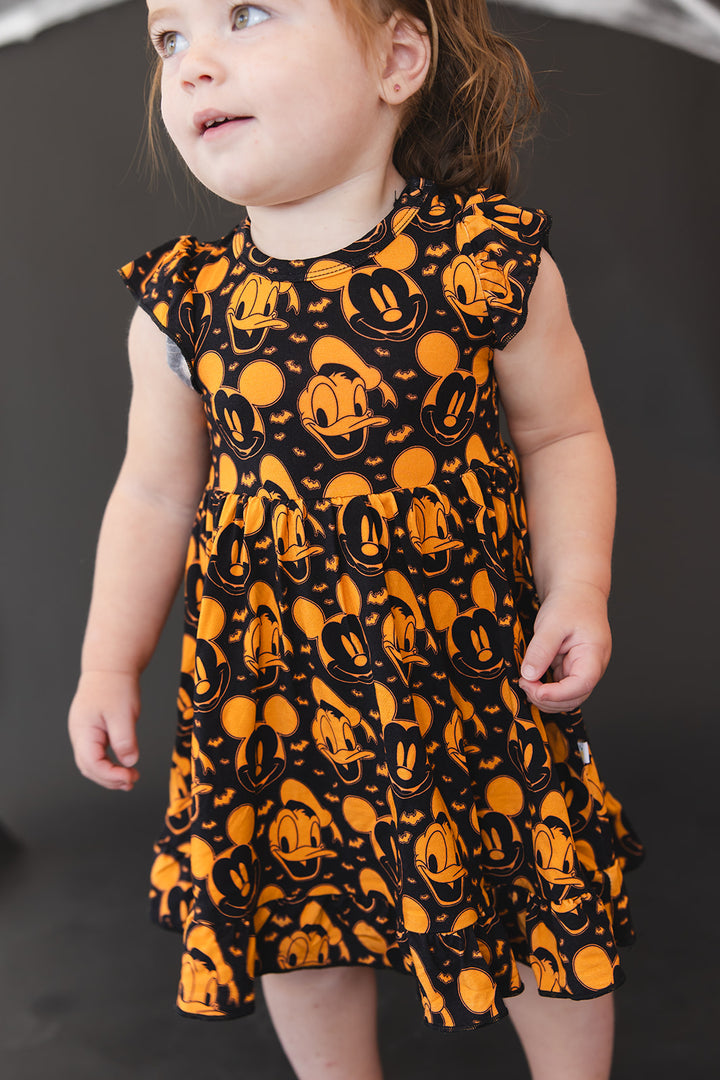 Spooktacular Ruffled Twirl Bodysuit Dress