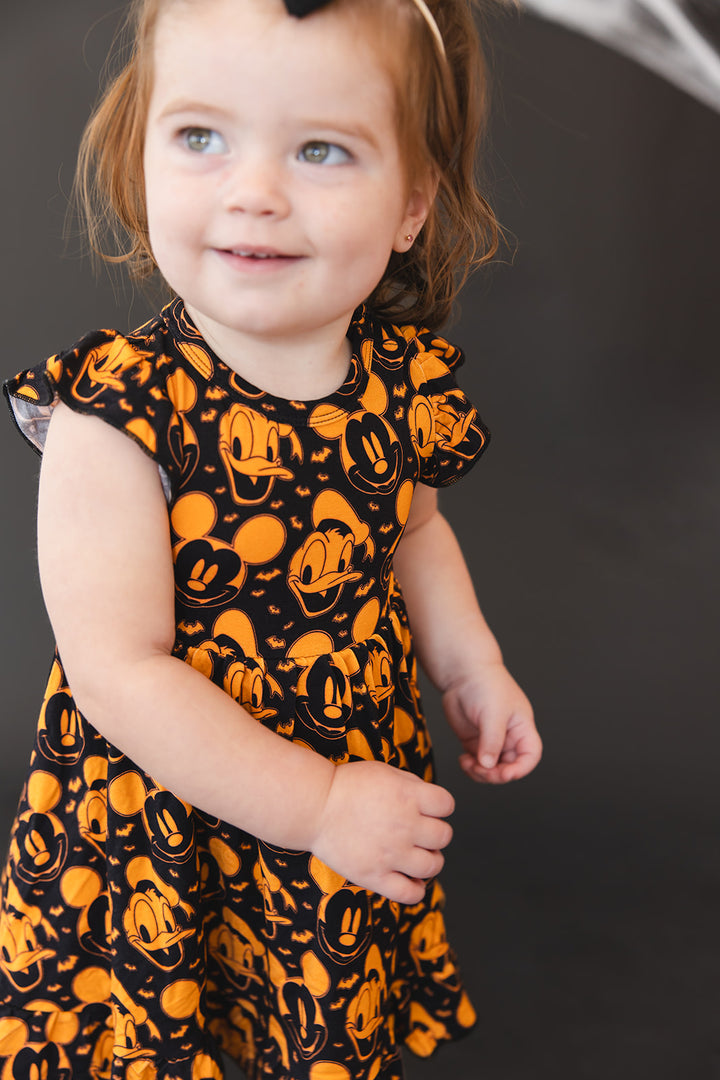 Spooktacular Ruffled Twirl Bodysuit Dress