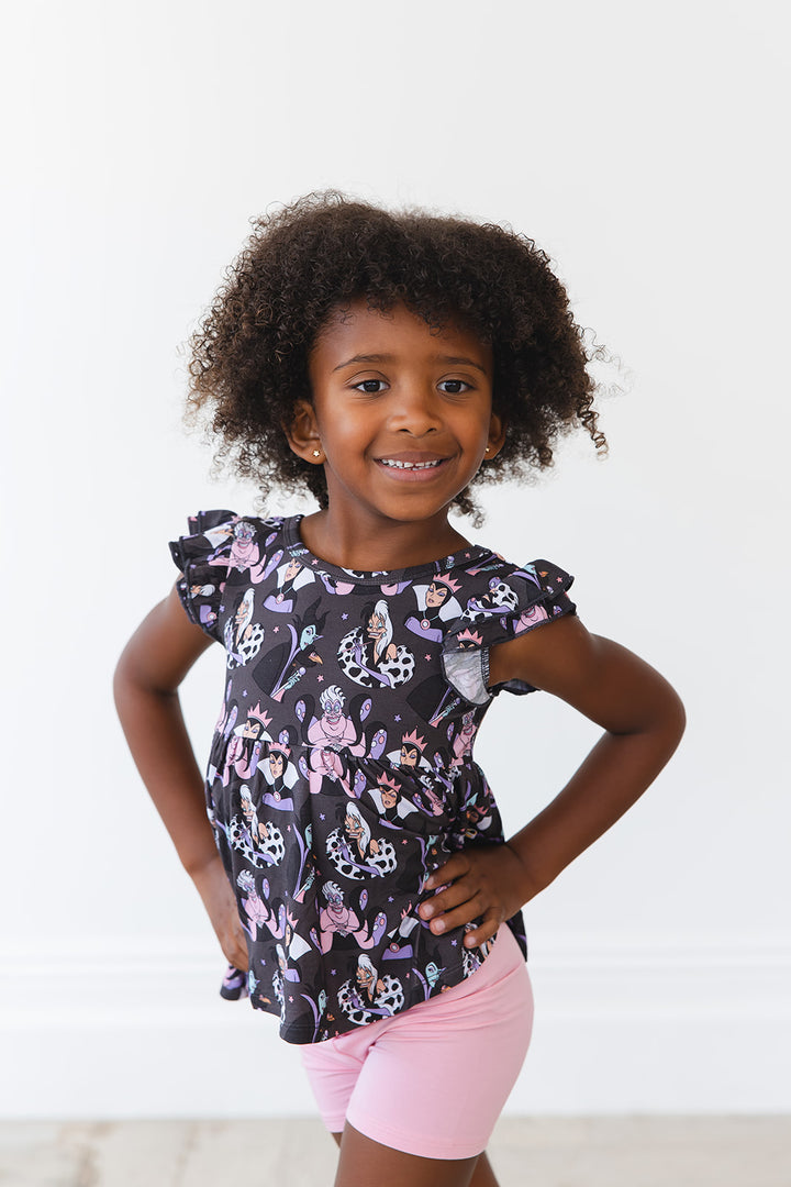 Villainous Peplum Biker Shorts Set