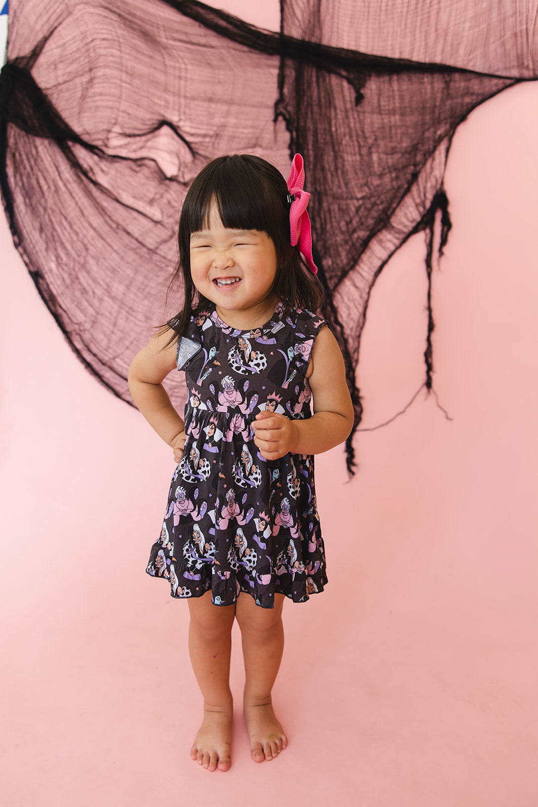 Villainous Ruffled Twirl Bodysuit Dress