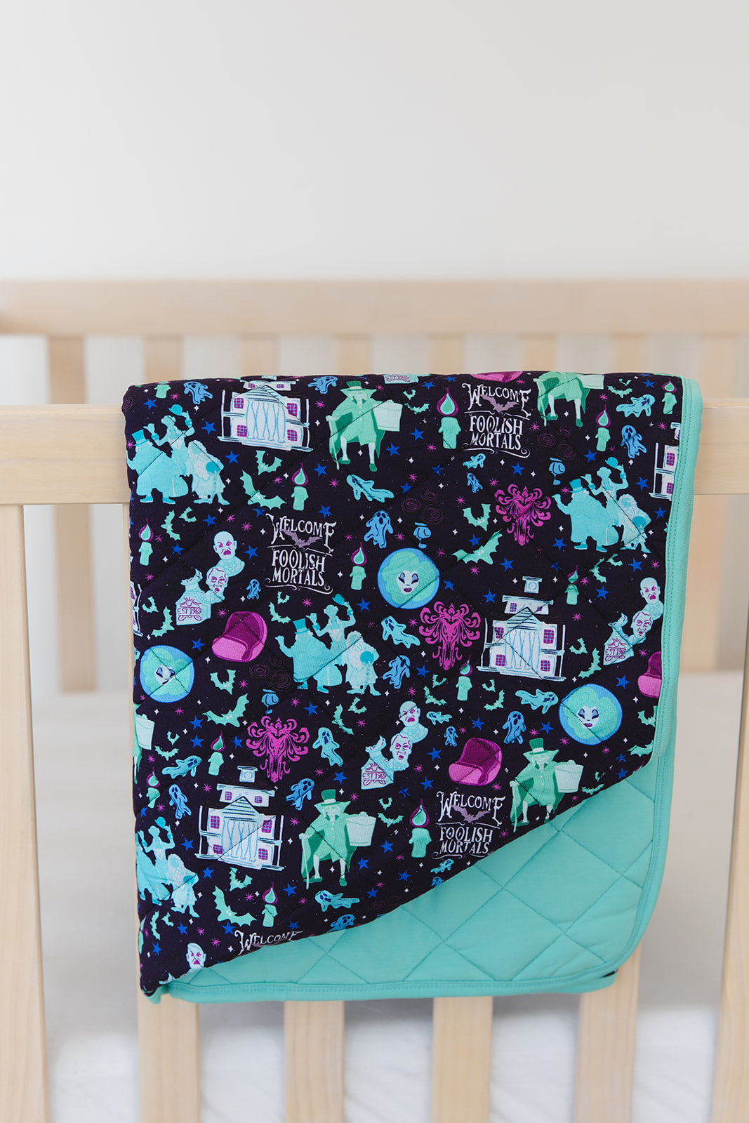Foolish Mortals Quilted Blanket
