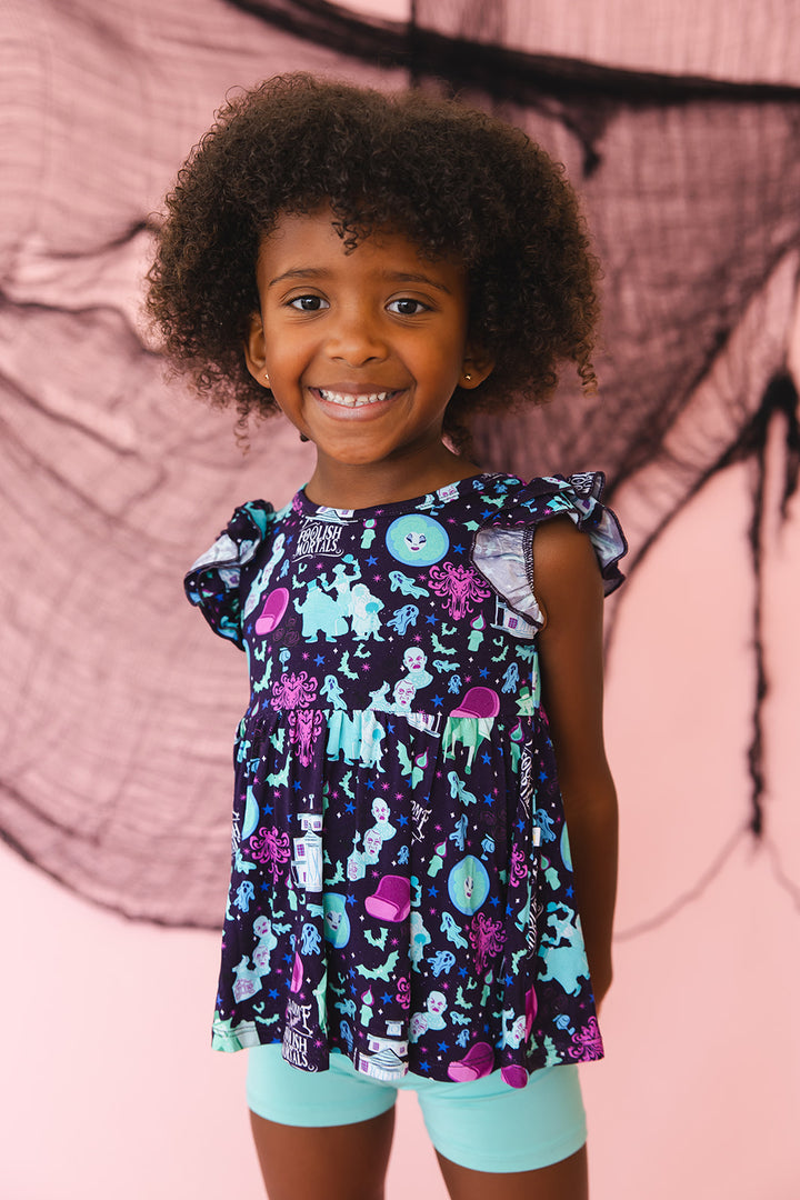 Foolish Mortals Peplum Biker Shorts Set