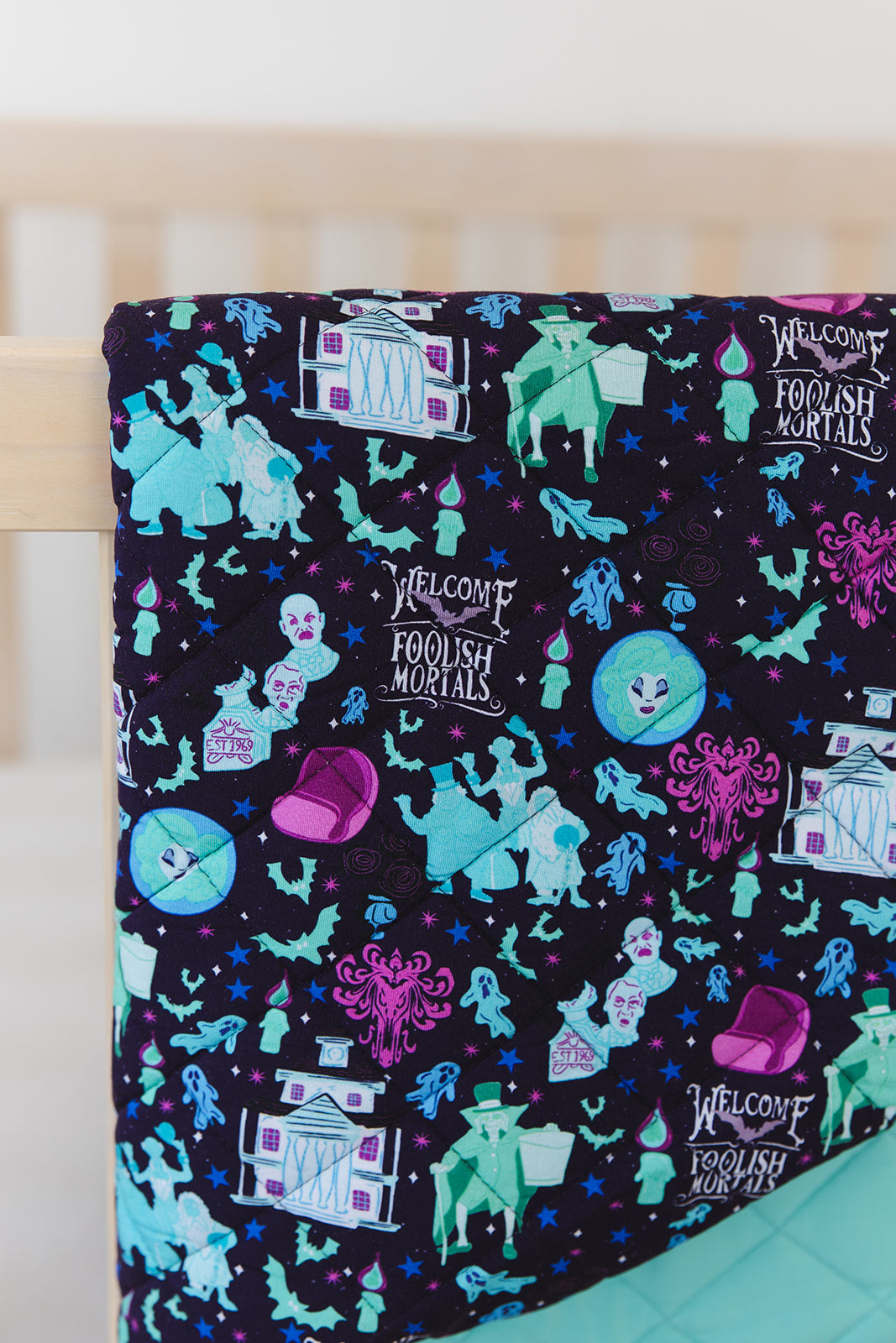 Foolish Mortals Quilted Blanket