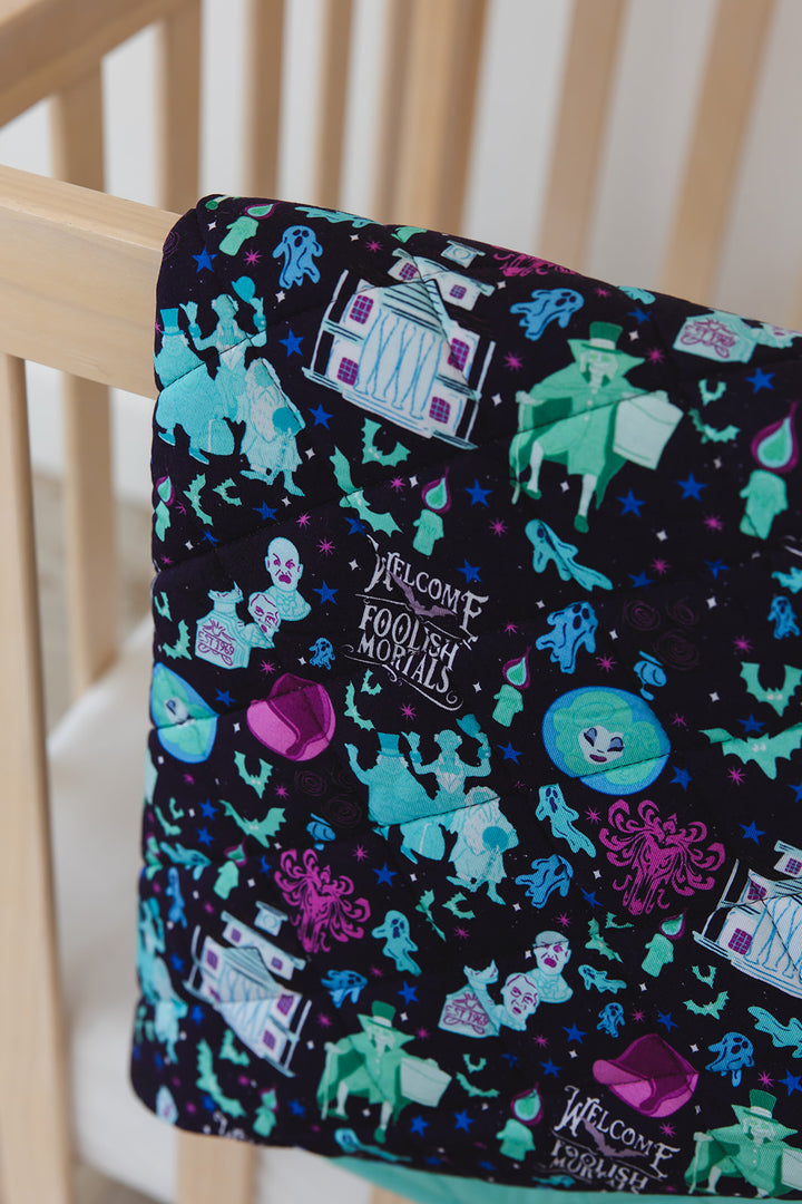 Foolish Mortals Quilted Blanket