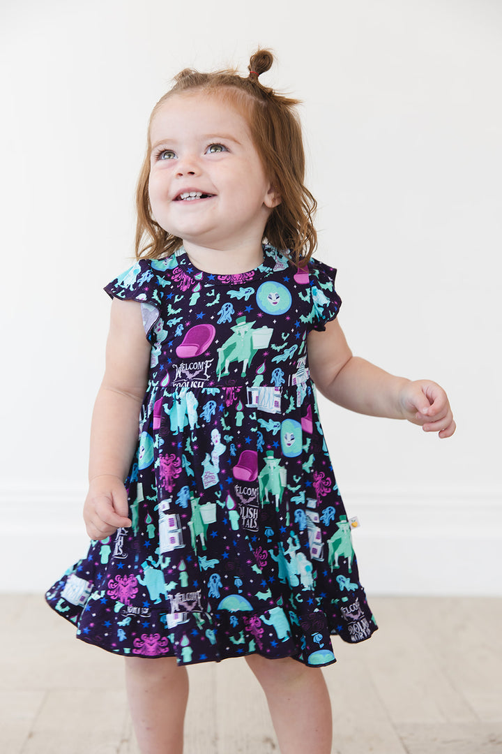 Foolish Mortals Ruffled Twirl Bodysuit Dress