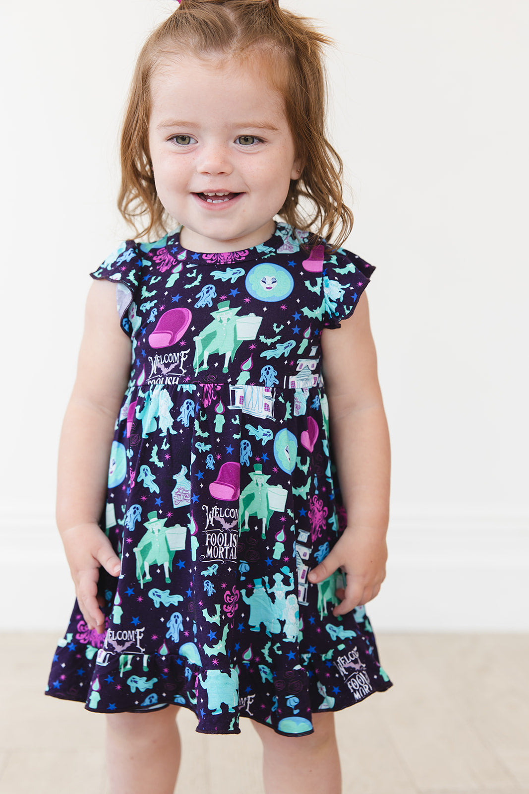 Foolish Mortals Ruffled Twirl Bodysuit Dress