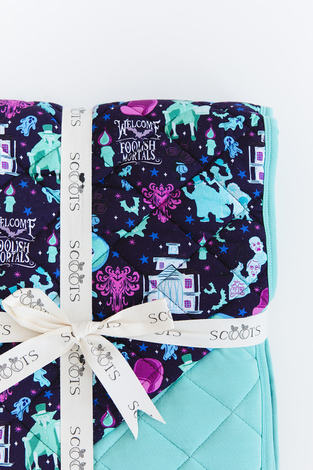 Foolish Mortals Quilted Blanket