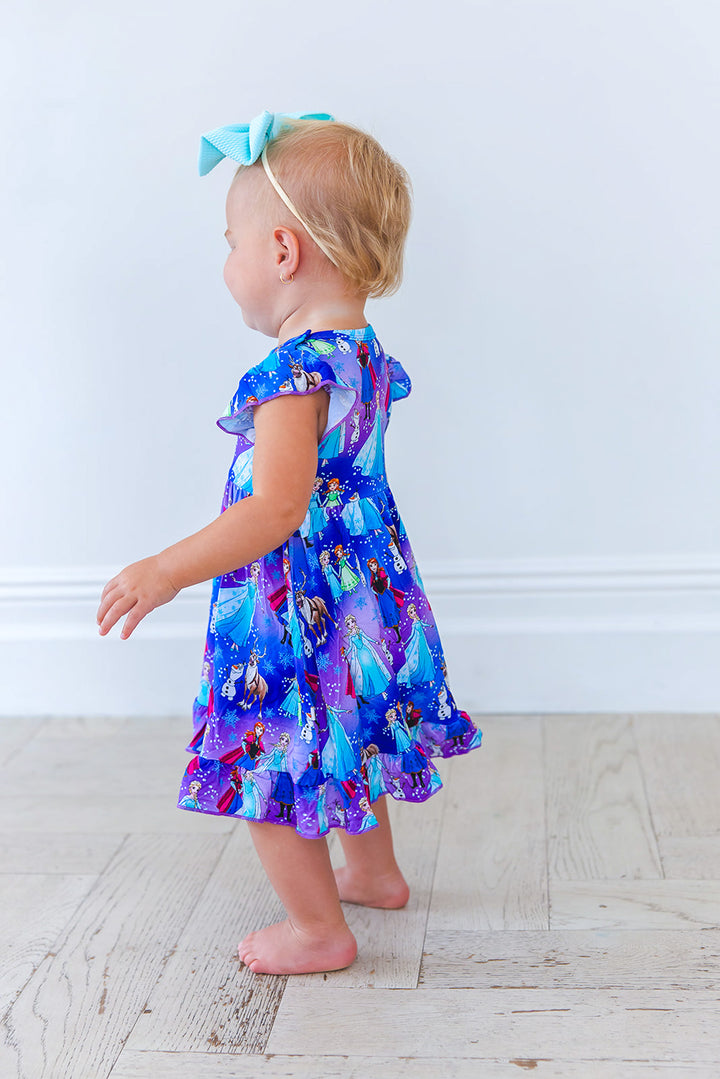 Show Yourself Ruffled Twirl Bodysuit Dress