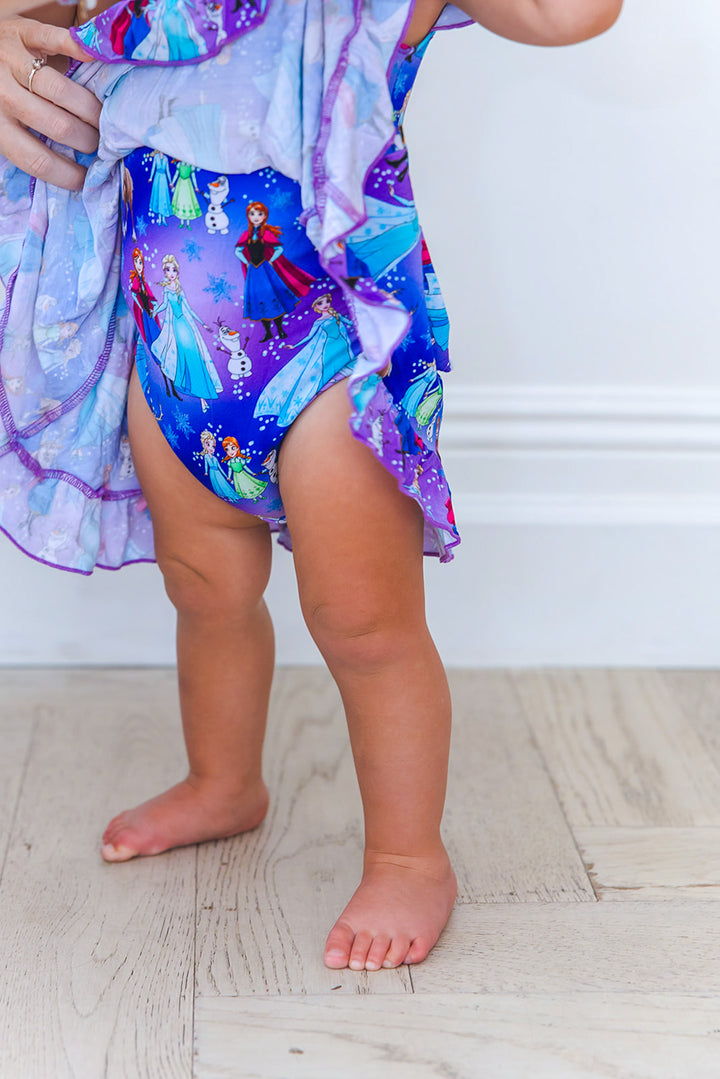 Show Yourself Ruffled Twirl Bodysuit Dress