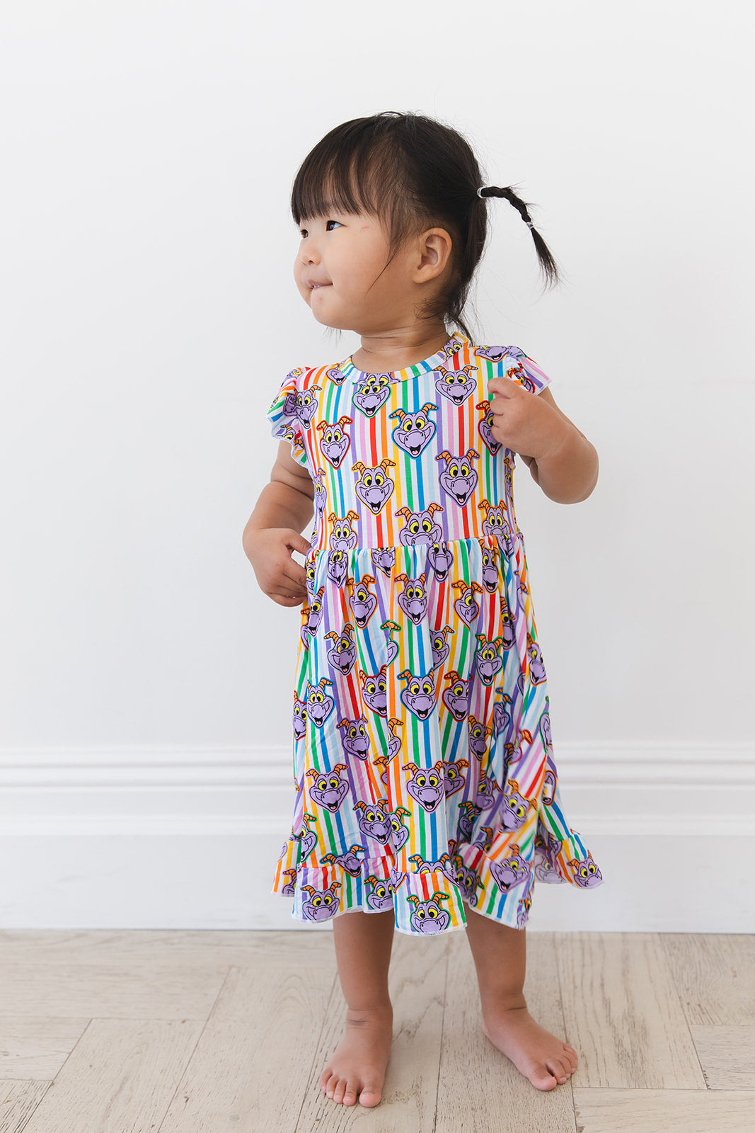 Figment Ruffled Twirl Bodysuit Dress