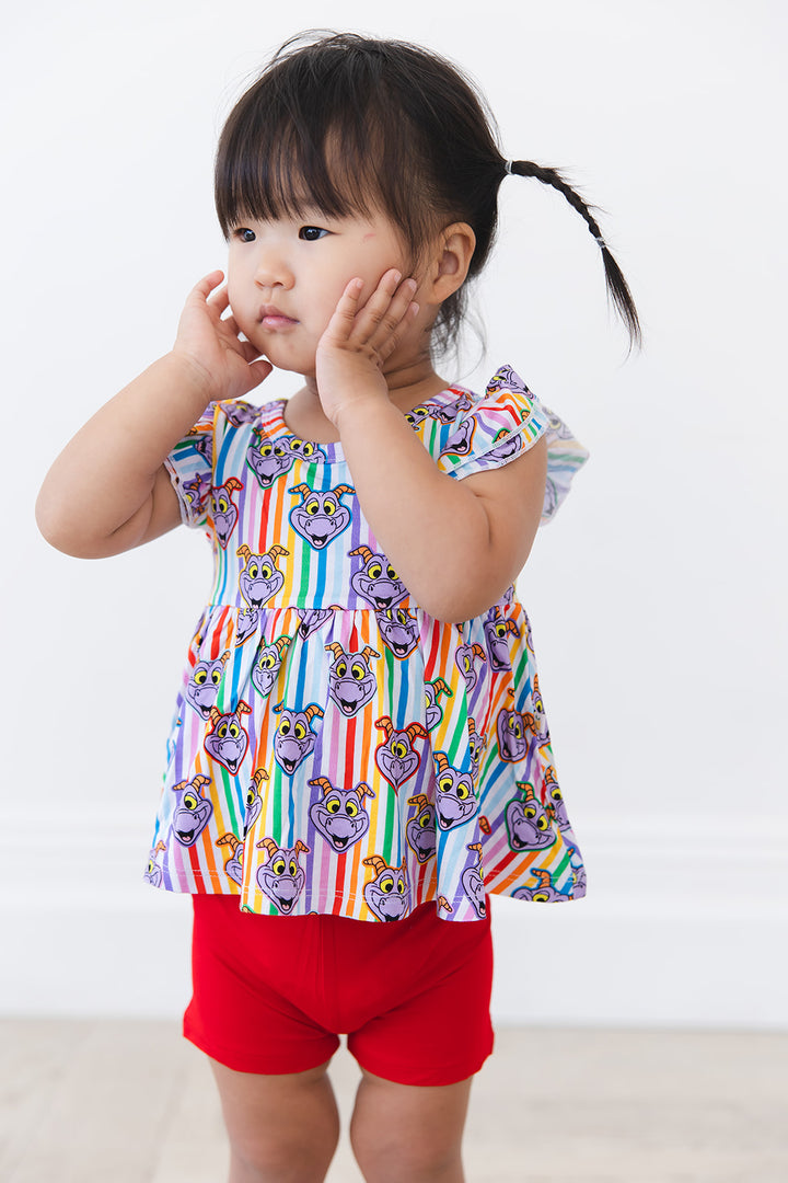 Figment Peplum Biker Shorts Set