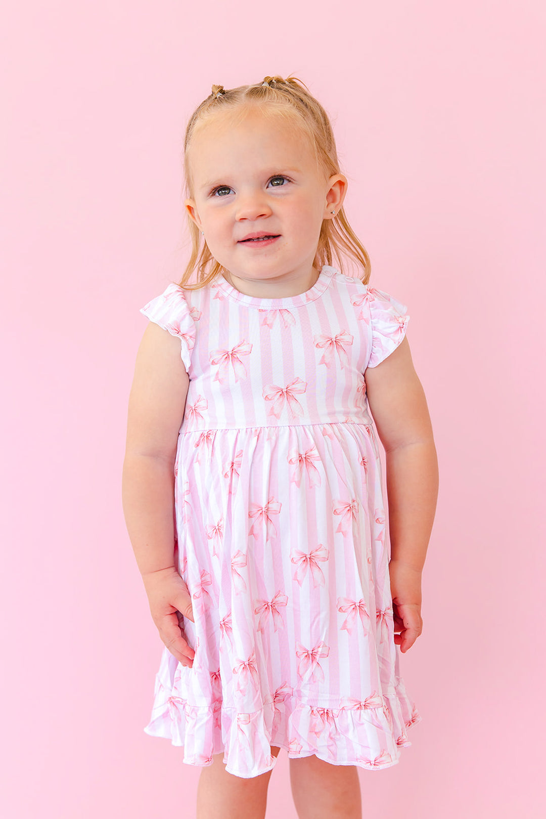 Pink Sugar Ruffled Twirl Bodysuit Dress
