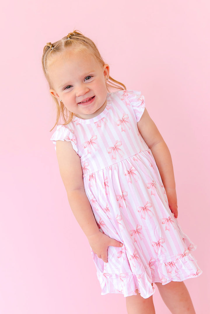 Pink Sugar Ruffled Twirl Bodysuit Dress