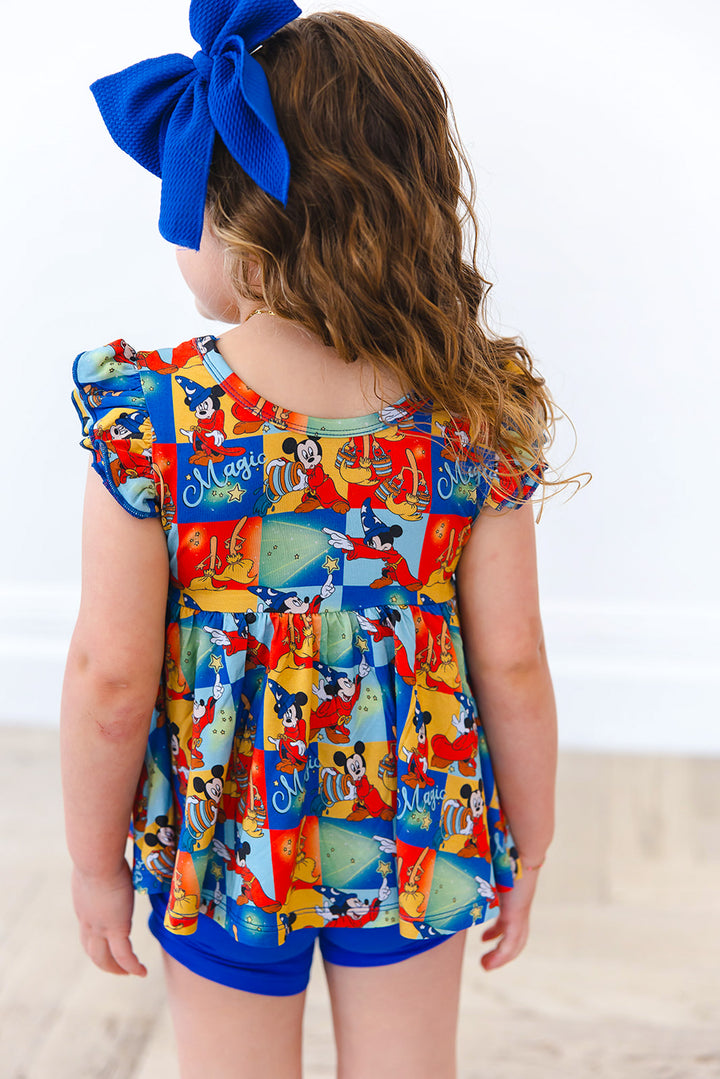 Mischief Peplum Biker Shorts Set