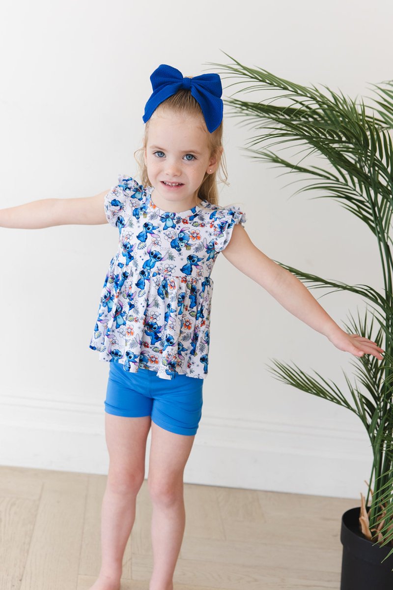 Aloha Peplum Biker Shorts Set - scoots