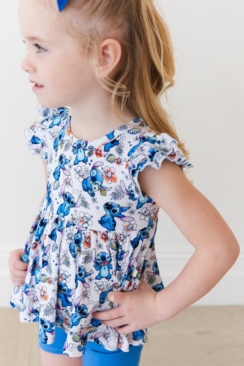 Aloha Peplum Biker Shorts Set - scoots