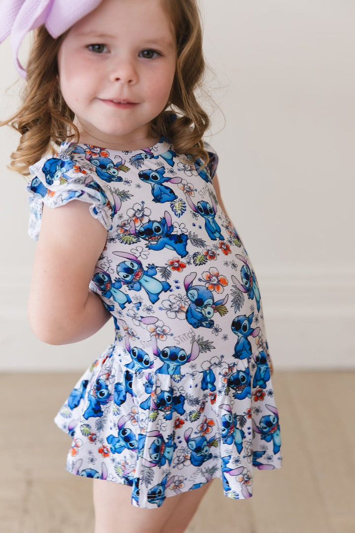 Aloha Twirl Bodysuit Dress - scoots