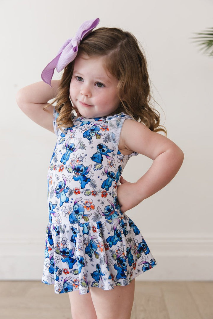 Aloha Twirl Bodysuit Dress - scoots