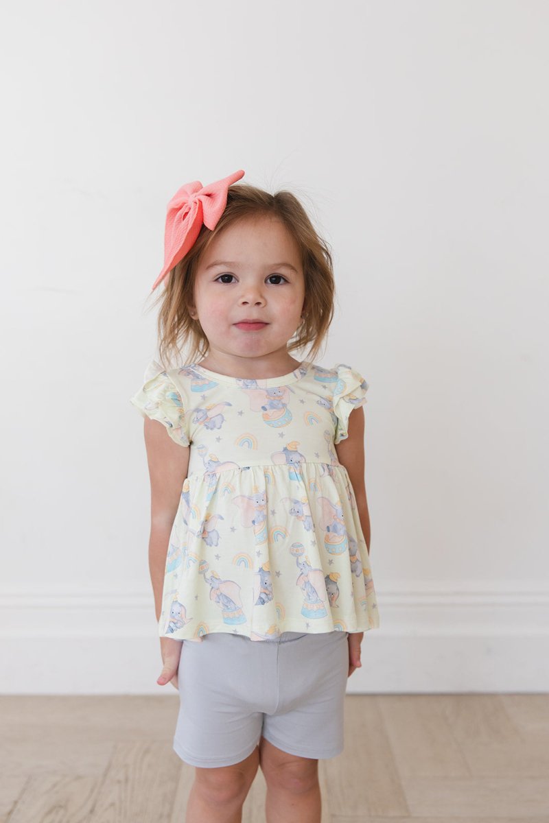 Baby Mine Peplum Biker Shorts Set - scoots