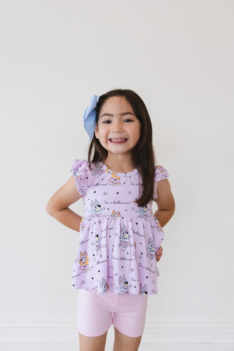 Ballerina Peplum Biker Shorts Set - scoots