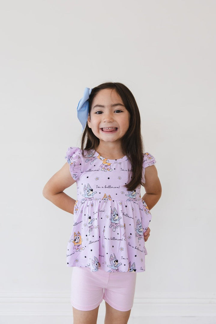 Ballerina Peplum Biker Shorts Set - scoots