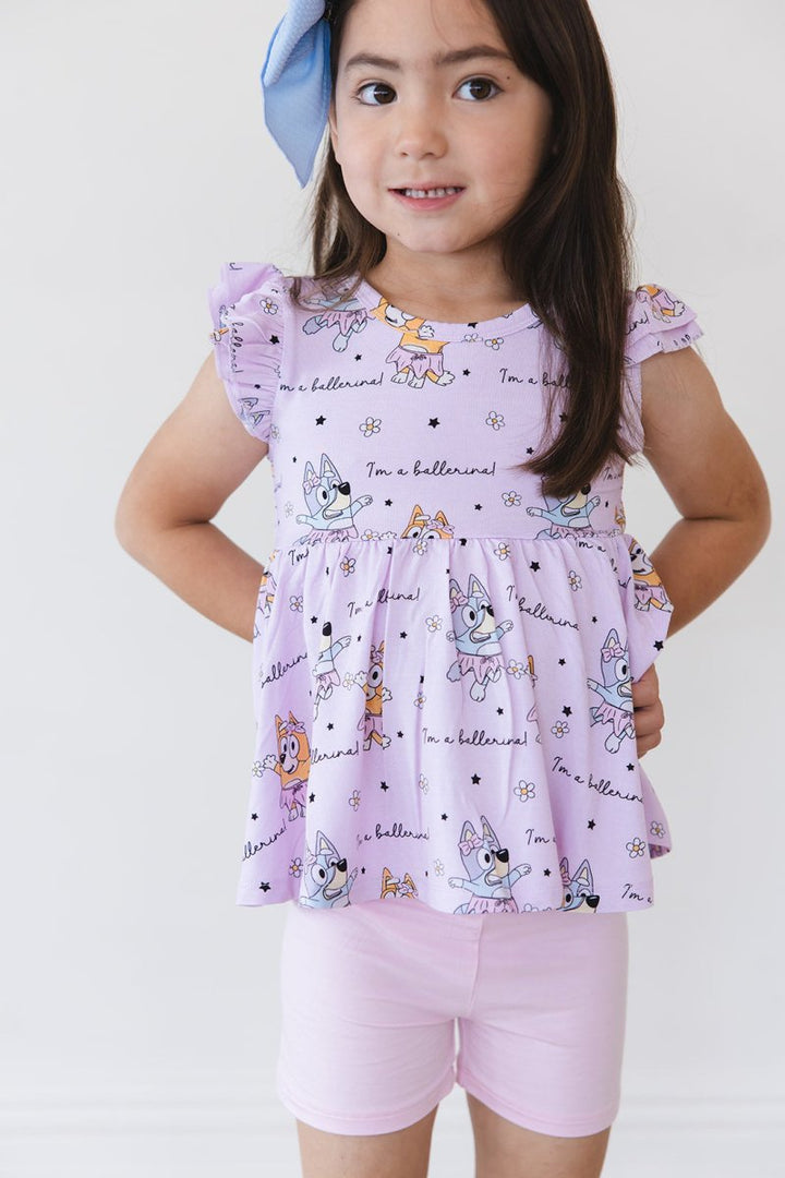 Ballerina Peplum Biker Shorts Set - scoots