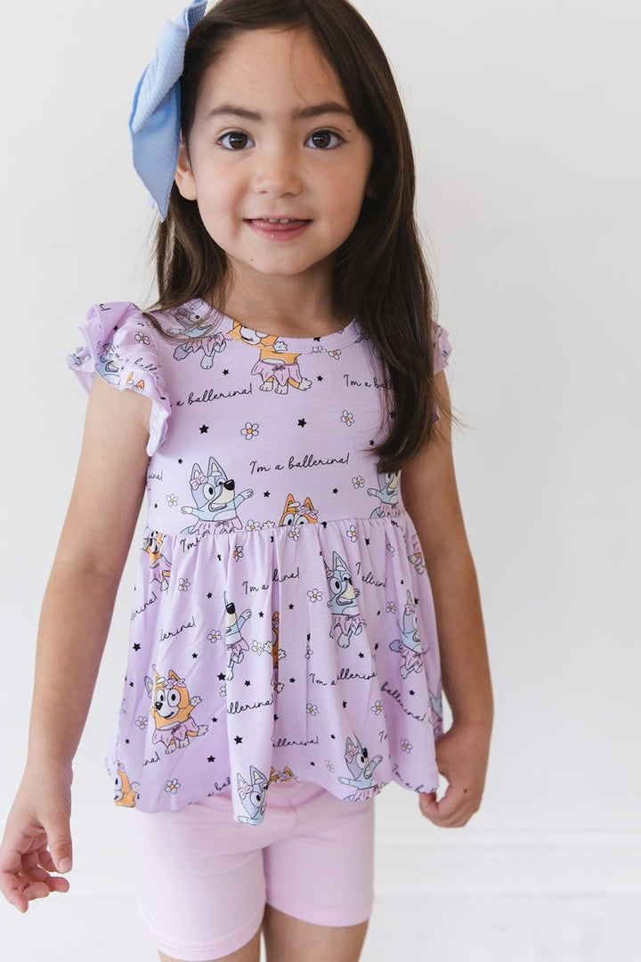 Ballerina Peplum Biker Shorts Set - scoots