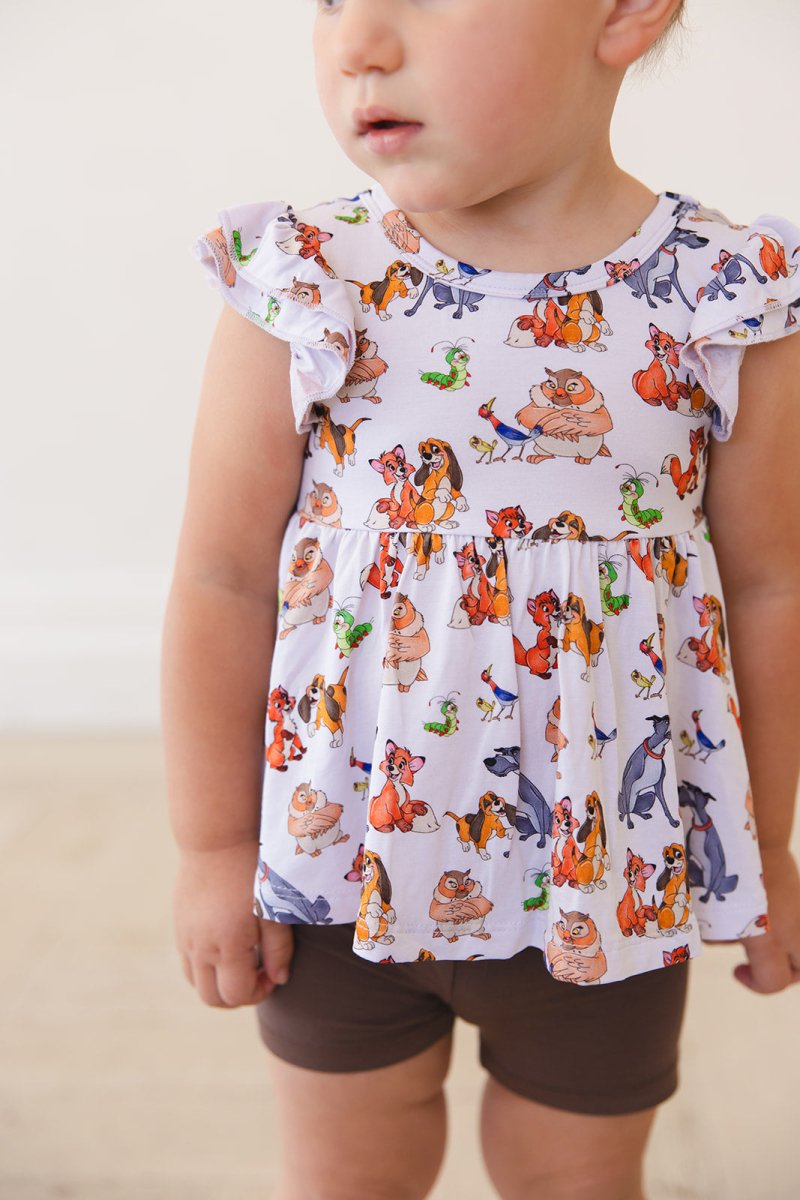 Best of Friends Peplum Biker Shorts Set - scoots