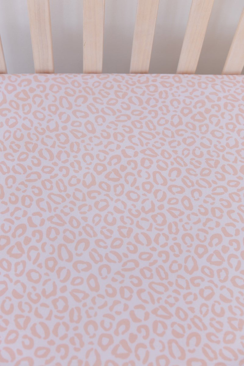 Blush Leopard Crib Sheet - scoots