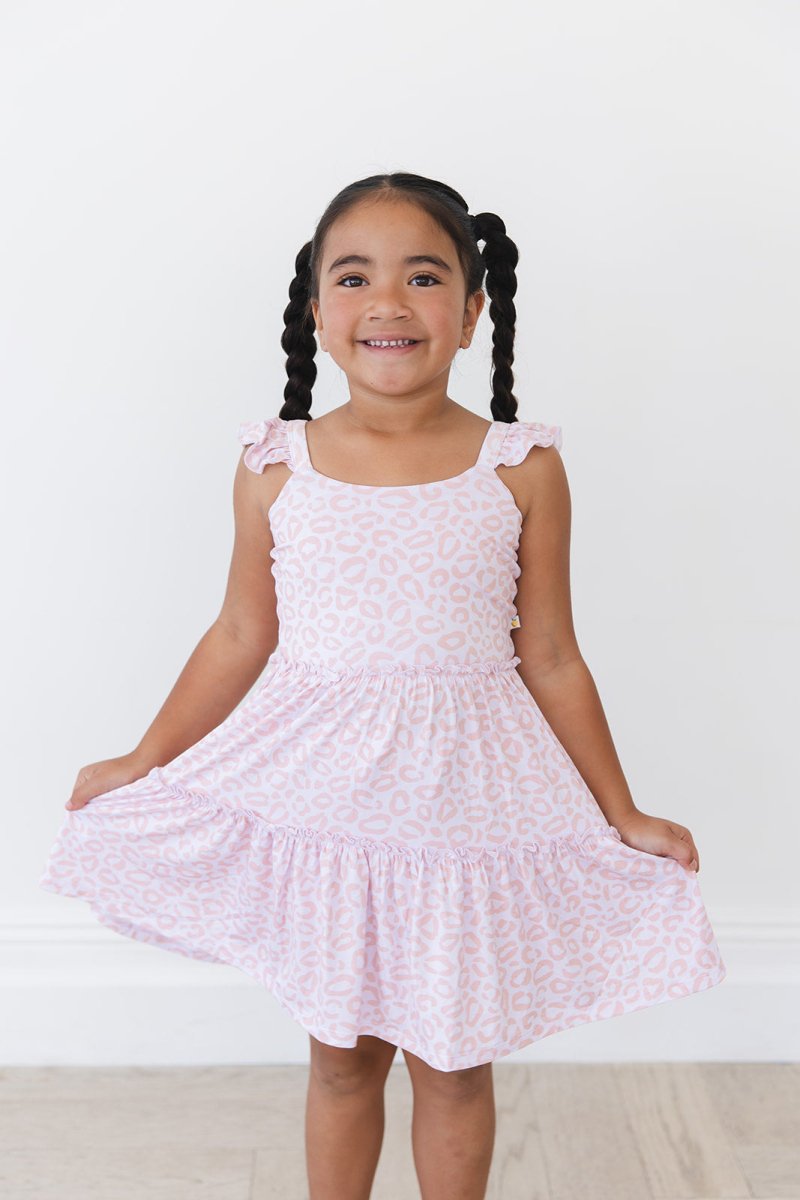 Blush Leopard Flutter Dress & Shorts - scoots