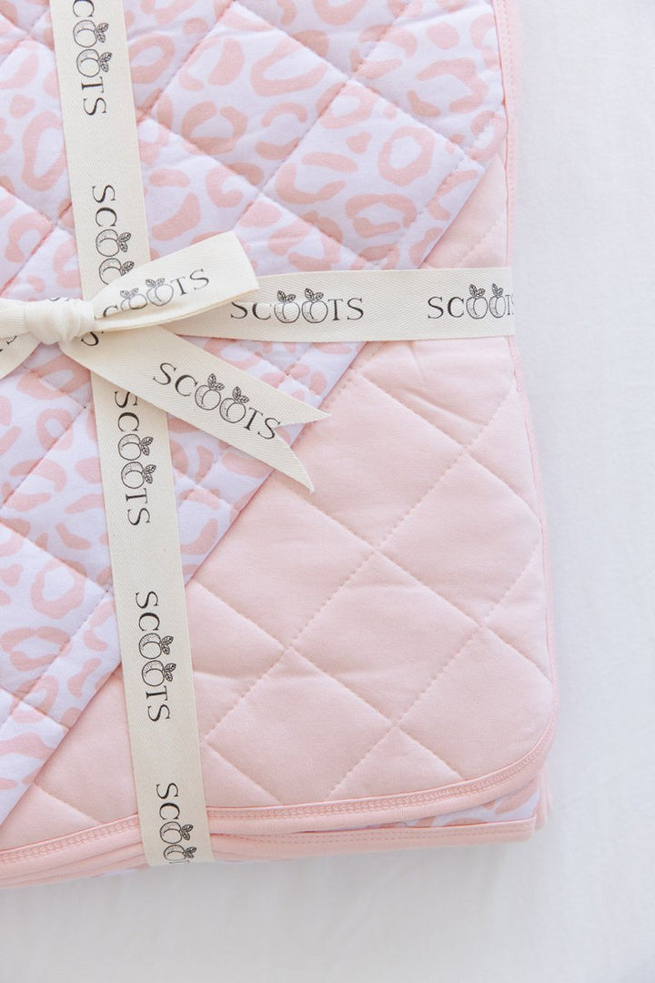 Blush Leopard Quilted Blanket - scoots