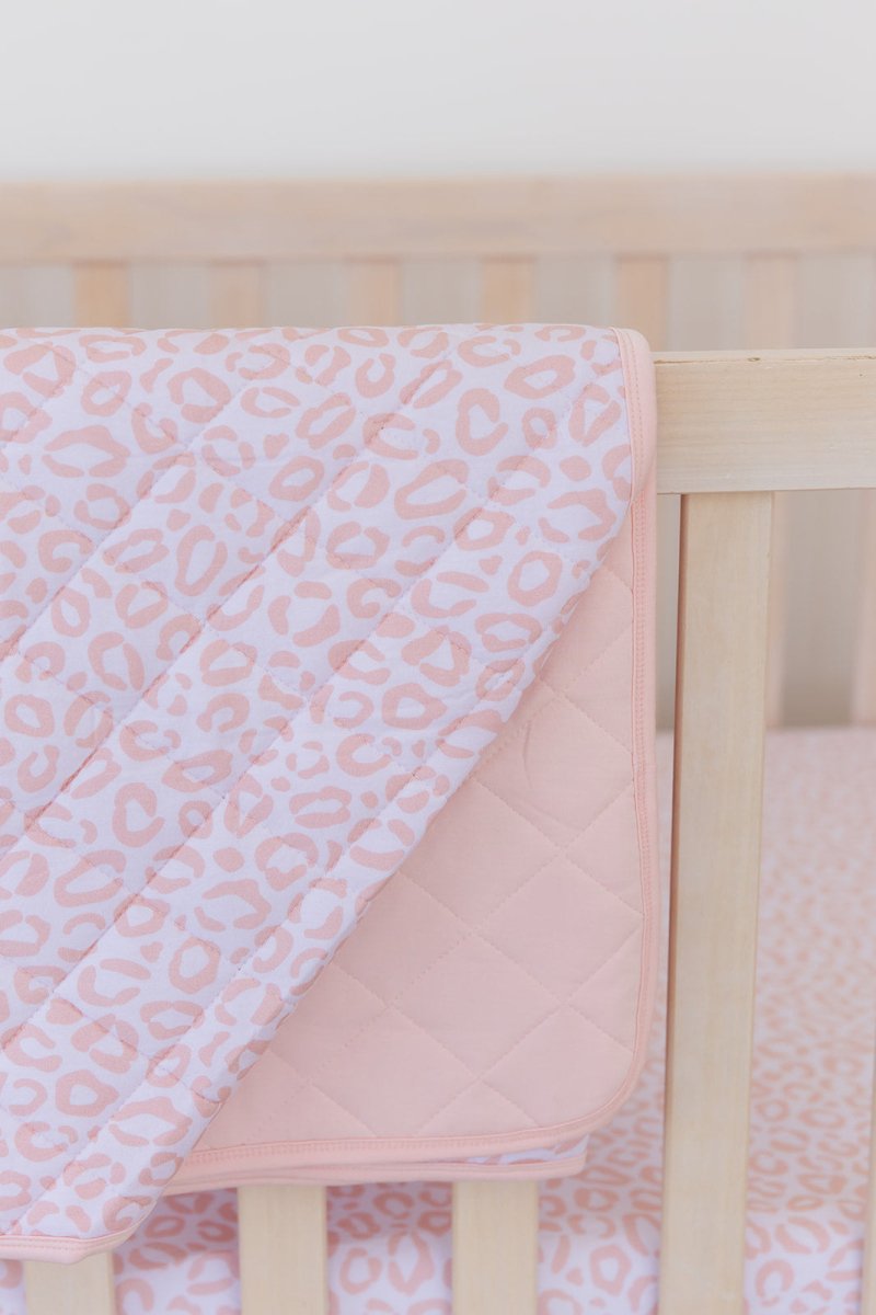 Blush Leopard Quilted Blanket - scoots