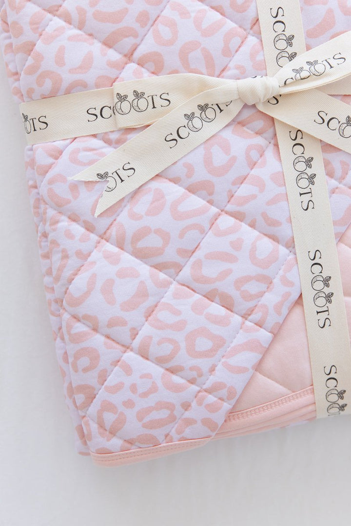 Blush Leopard Quilted Blanket - scoots