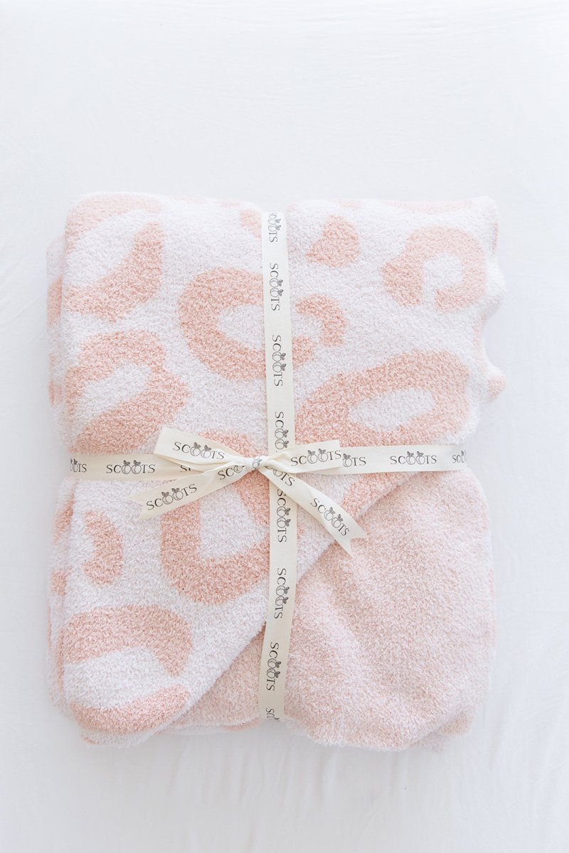 Blush Leopard Snuggle Blanket - scoots