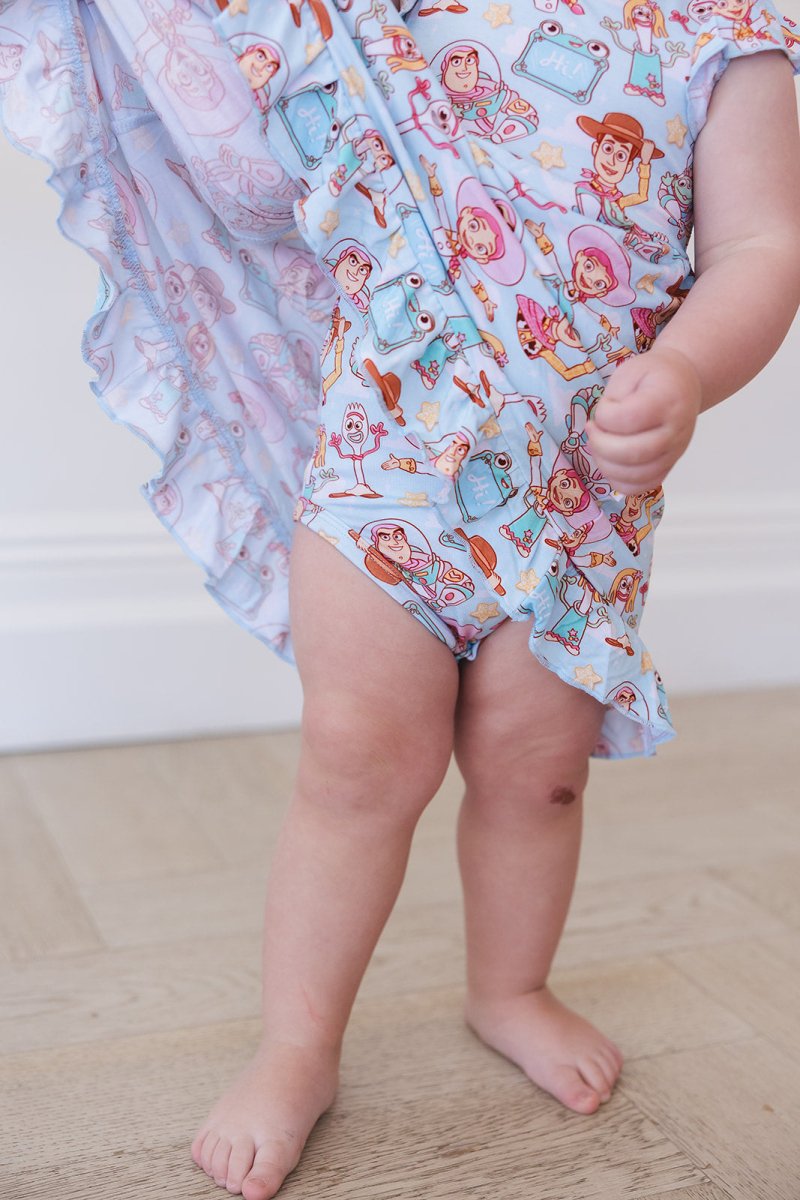 Bonnie's Room Ruffled Twirl Bodysuit Dress - scoots
