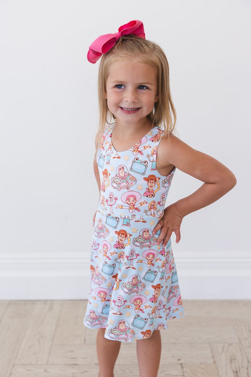 Bonnie's Room Twist Back Skater Dress - scoots